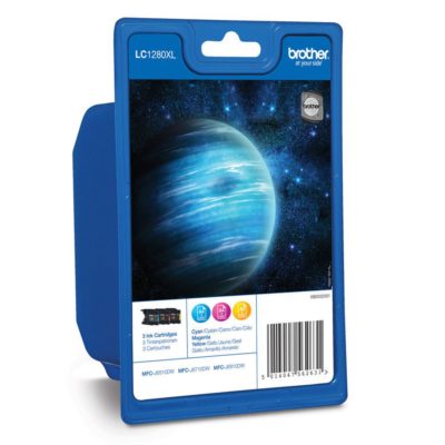 Brother LC1280XL Innobella™ Ink, High Yield Ink Cartridge, Cyan, Magenta, Yellow 3 Pack, LC-1280XLRBWBP (package 3 each) Brother LC1280XL Innobella™ Ink, High Yield Ink Cartridge, Cyan, Magenta, Yellow 3 Pack, LC-1280XLRBWBP (package 3 each)